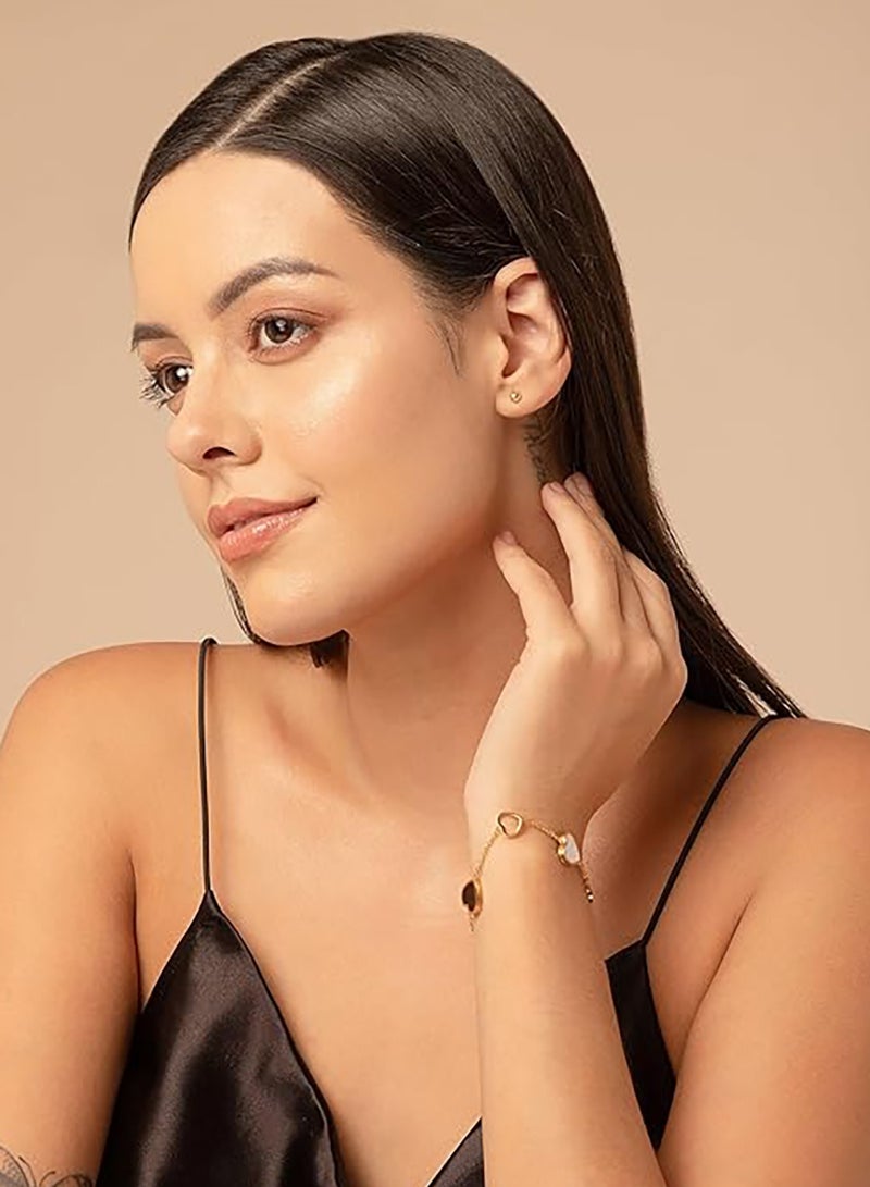 سالتي مجموعة سوار الحب الأبدي وقلادة القلوب المترابطة من SALTY للنساء | طقم مجوهرات أنيق ومتين | ملابس عصرية يومية | هدية للزوجة والأخت والأم | مثالية لأعياد الميلاد والديوالي - Image 5