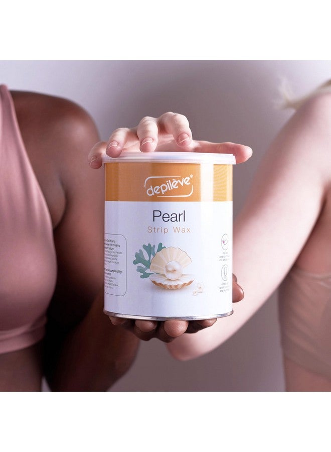 ديبيليف شمع إزالة الشعر ديبيليف - شمع كامل الجسم بحبيبات اللؤلؤ - مثالي للبشرة الجافة والمتقشرة - لآلئ إزالة الشعر الناعمة واللطيفة - شريط شمع مرطب - 14 أونصة - Image 3