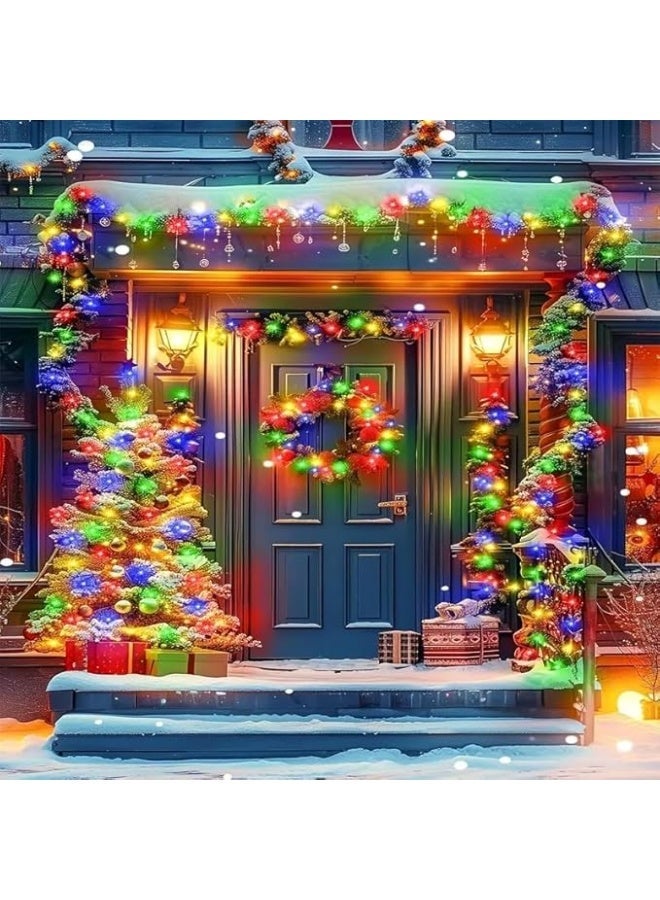 جيهام 100 مصباح LED متعدد الألوان 8 أوضاع إضاءة خرافية من الأسلاك النحاسية الزخرفية - سلسلة إضاءة خارجية مقاومة للماء لشجرة عيد الميلاد والحفلات والمنزل والحديقة - Image 3