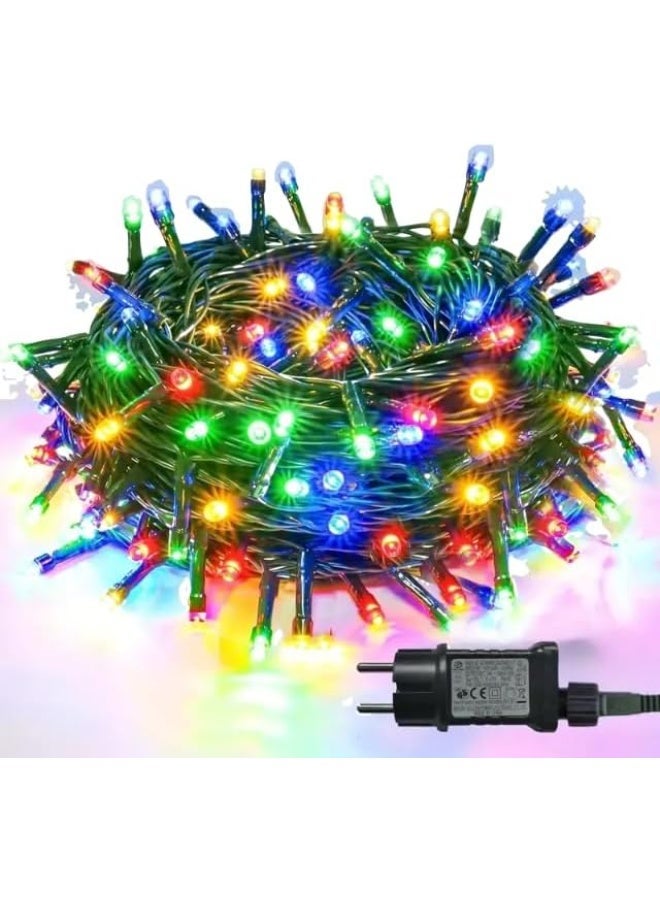 جيهام 100 مصباح LED متعدد الألوان 8 أوضاع إضاءة خرافية من الأسلاك النحاسية الزخرفية - سلسلة إضاءة خارجية مقاومة للماء لشجرة عيد الميلاد والحفلات والمنزل والحديقة - Image 1