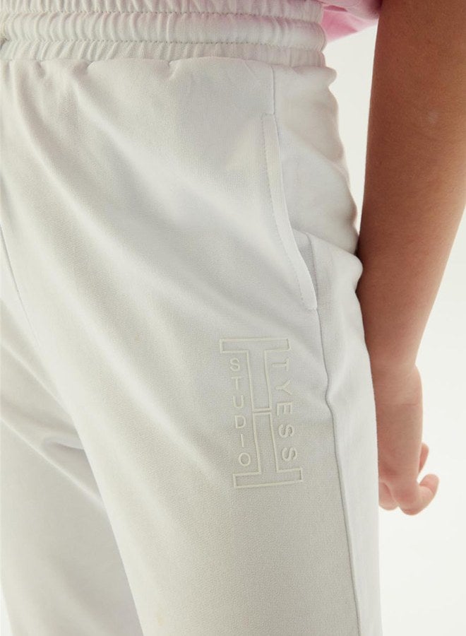Tyess Girl White Tracksuit Bottom - Image 3