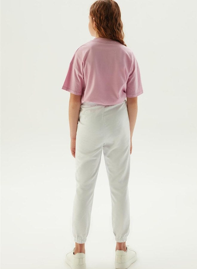 Tyess Girl White Tracksuit Bottom - Image 4