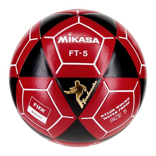 Mikasa FT5ABKRW Goal Master Soccer Ball BlackRed Size 5FIFA QualityFootvolleyball - Image 1