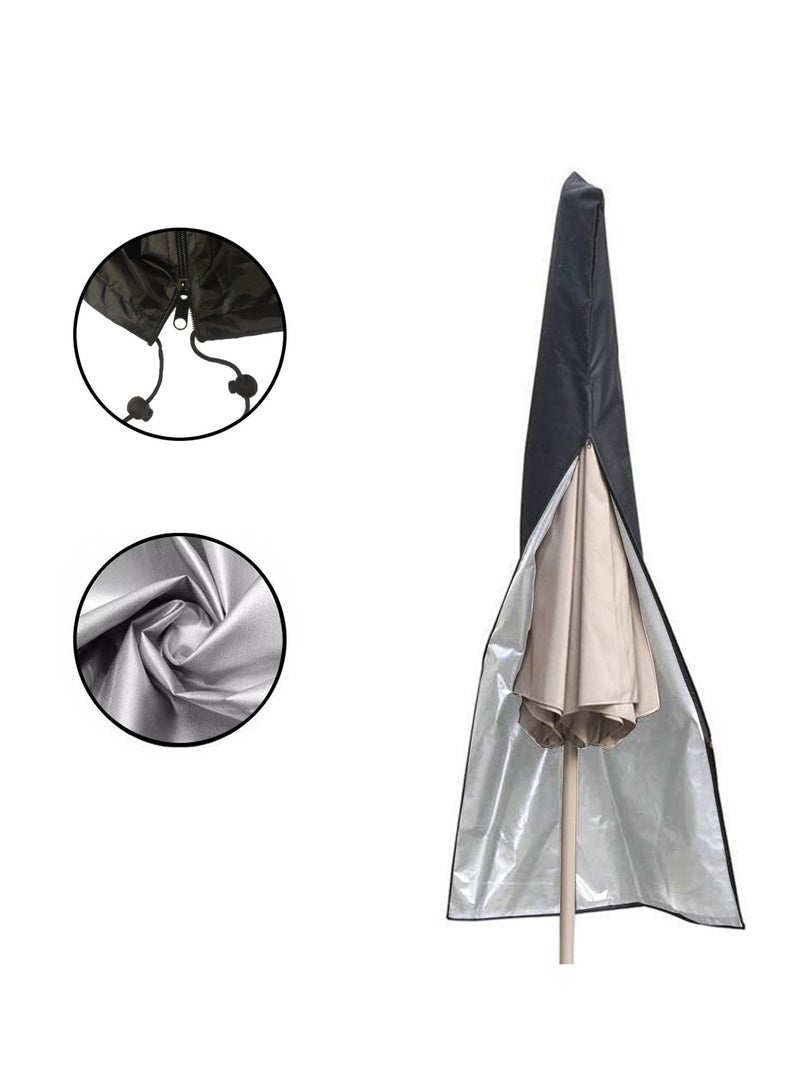 Generic Oxford Fabric Umbrella Covers, Waterproof Patio Parasol Covers with Storage Zipper Bag Fits 7ft to 11ft Umbrellas for Outdoor Market Umbrellas  - Image 5