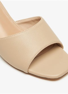 Flora Bella By Shoexpress صنادل منزلق صلبة مع كعب متدرج  - Image 5