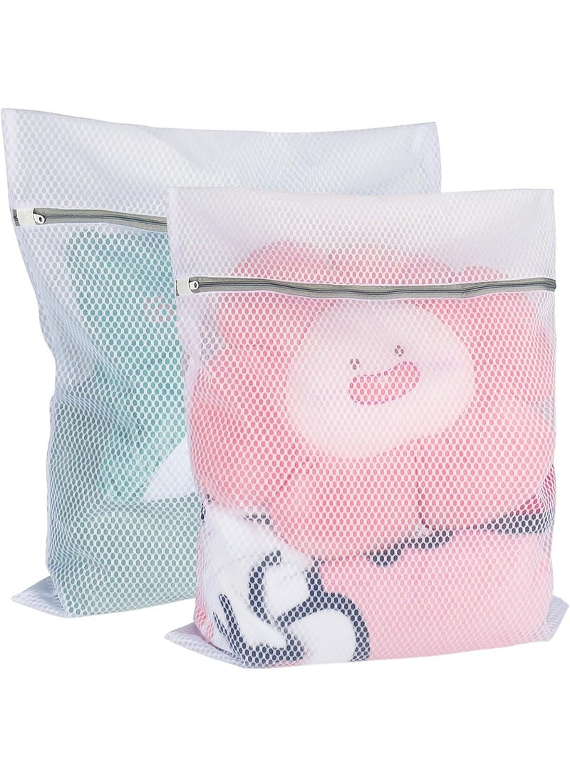 إيزي لايف أكياس غسيل شبكية كبيرة للغسالة، أكياس غسيل كبيرة جدًا للملابس الحساسة، السترات، المعاطف، البطانيات، والألعاب المحشوة (أبيض) - Image 5
