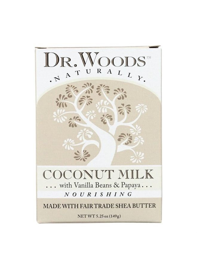 Dr. Woods Coconut Milk Shea Butter Soap, 5.25 oz (Pack of 1)