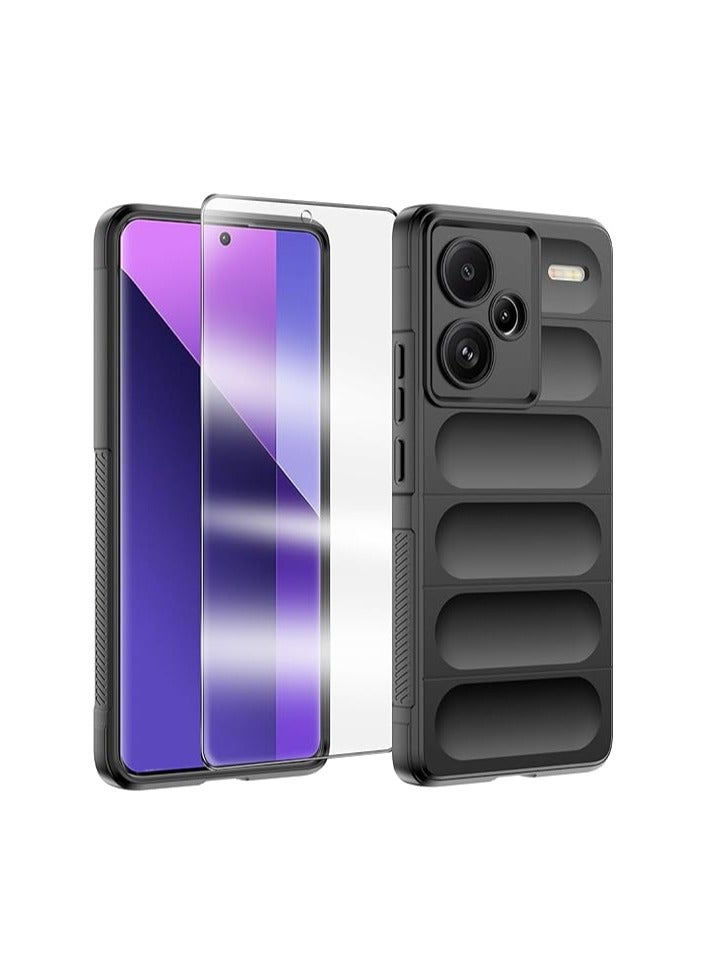 General The case is compatible with Xiaomi Redmi Note 13 Pro+/Plus 5G, 2-pack tempered glass screen protector, soft TPU liquid silicone case, shockproof and scratch-resistant rubber case  - Image 1