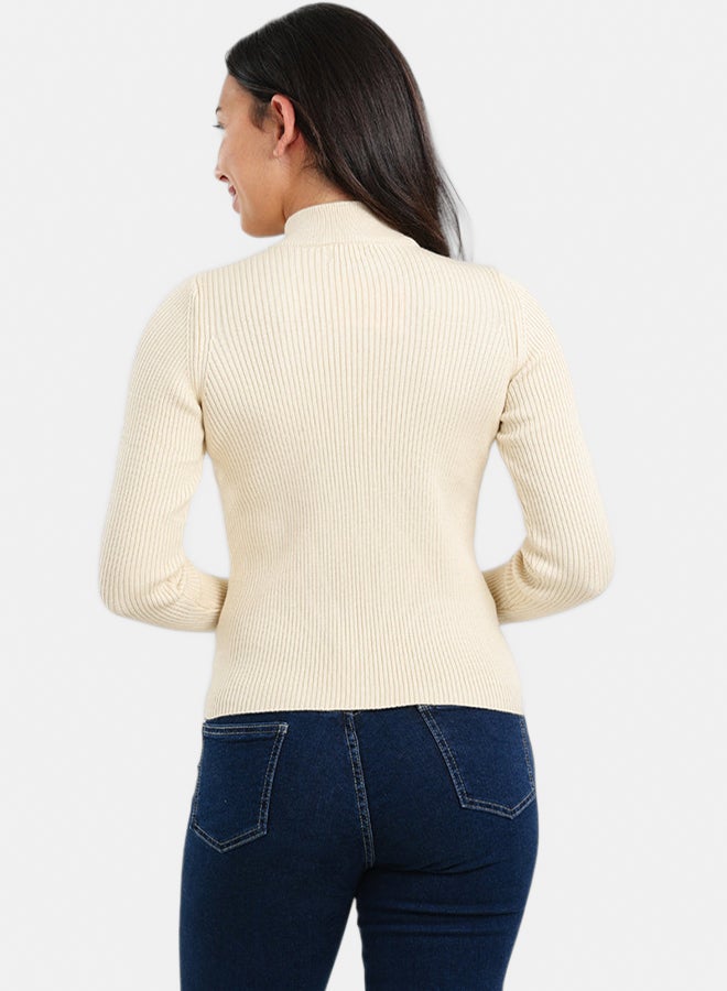 Carina Ribbed High Neck Pullover - Image 4