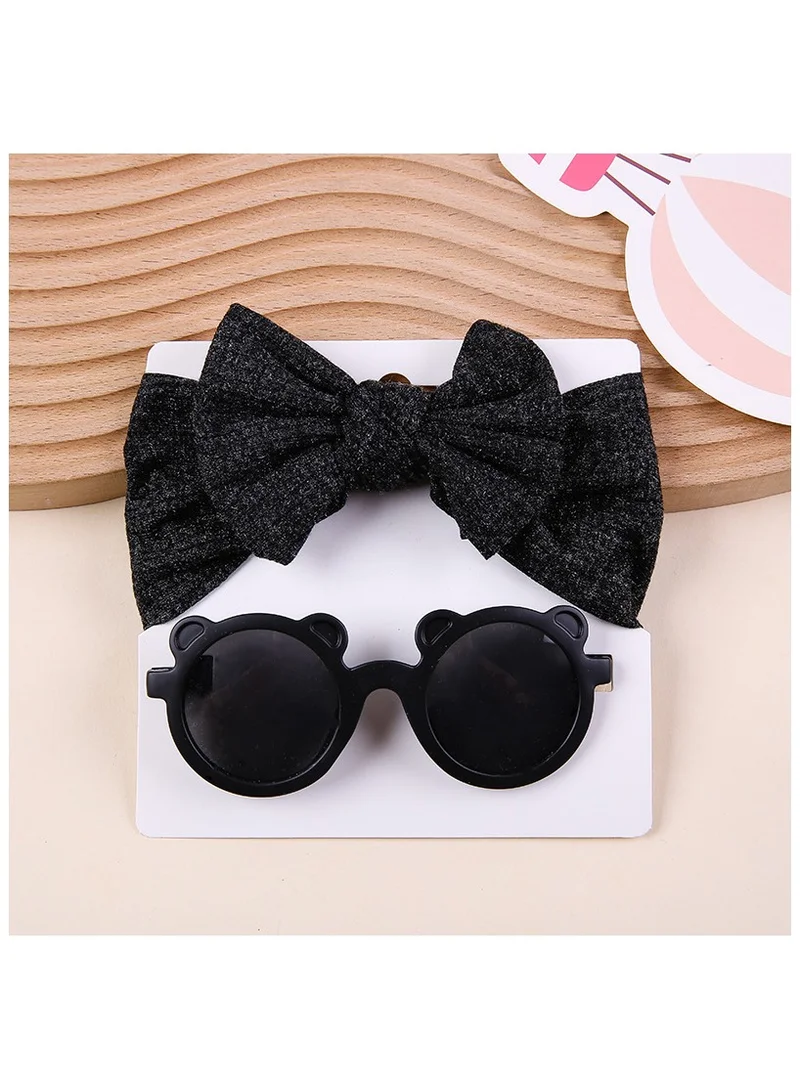 D'Daniela Aila Glasses and Headband Set For Babies and Girls - Black