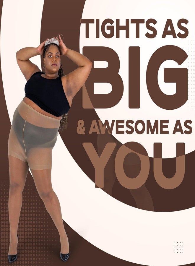 سيلكي توز جوارب نسائية شفافة ناعمة من سيلكي توز، مقاسات كبيرة، 4 أزواج (لون صغير 7x) - Image 3