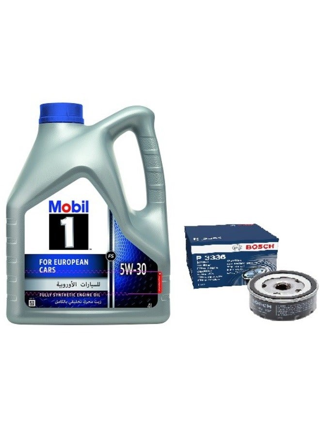 Mobil 1 FS 5W-30 Motor oil 4 Liters+Free Bouch's Filter Renault