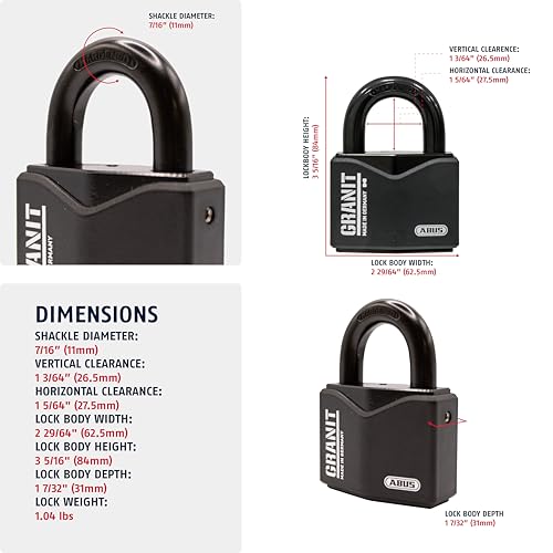 ABUS 3755 RK KA Granit Alloy Steel Padlock Keyed Alike Code 5544653 - Image 3
