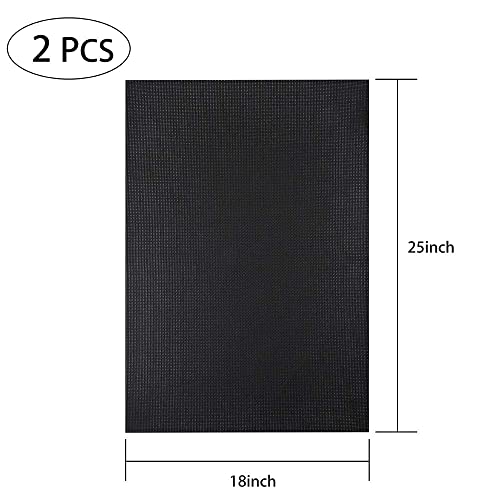 Caydo 2 Pieces 14 Count Classic Reserve Aida Cloth Cross Stitch Cloth, 25 by 18-Inch Big Size, Black - Image 2