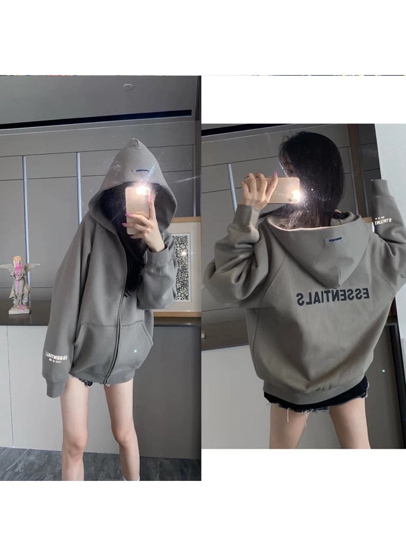 Generic - 2020SS zipper shirt sweater FOG double line ESSENTIALS sweater street fashion brand with hat cross-border hot sale Yellow - Image 1