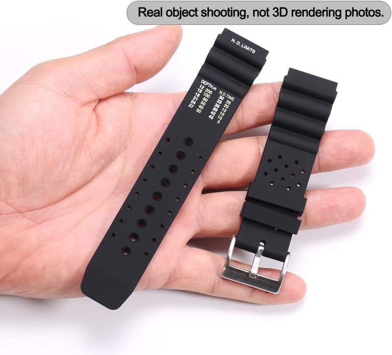 MCXGL 22mm Silicone Watch Band Compatible with Citizen Hyper Aqualand Duplex Promaster Men's Sport Waterproof Dive Strap Bracelet Watch Accessories - Image 5