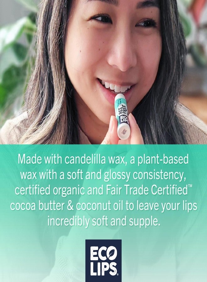 Eco Lips Bee Free Unflavored Vegan Lip Balm with Candellia Wax, 3 pack - Image 2