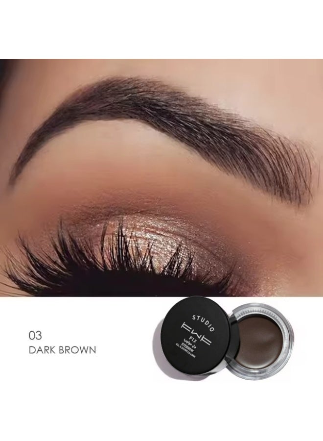 كيه دابليو كيه جل حواجب ستوديو فيكس، بني داكن، كريم حواجب مقاوم للماء ويدوم طويلاً من كيه دبليو كيه - Image 5