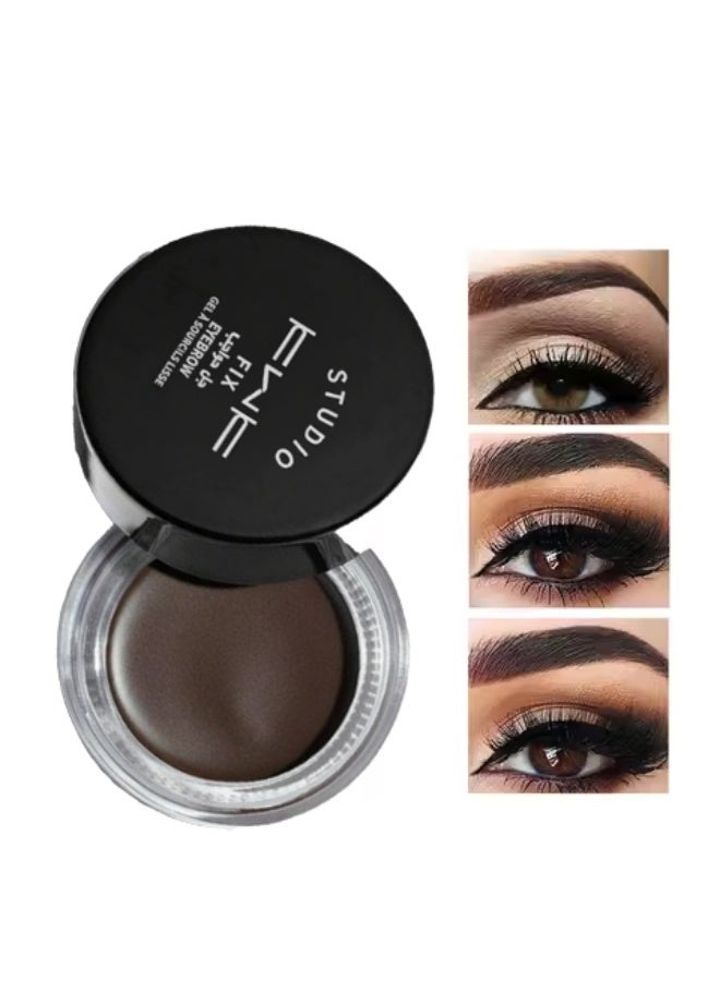 كيه دابليو كيه جل حواجب ستوديو فيكس، بني داكن، كريم حواجب مقاوم للماء ويدوم طويلاً من كيه دبليو كيه - Image 3