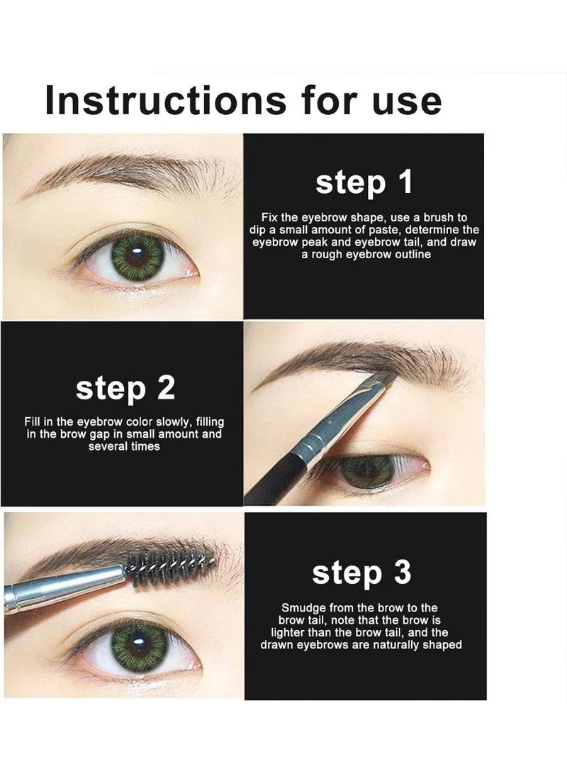 كيه دابليو كيه جل حواجب ستوديو فيكس، بني داكن، كريم حواجب مقاوم للماء ويدوم طويلاً من كيه دبليو كيه - Image 4