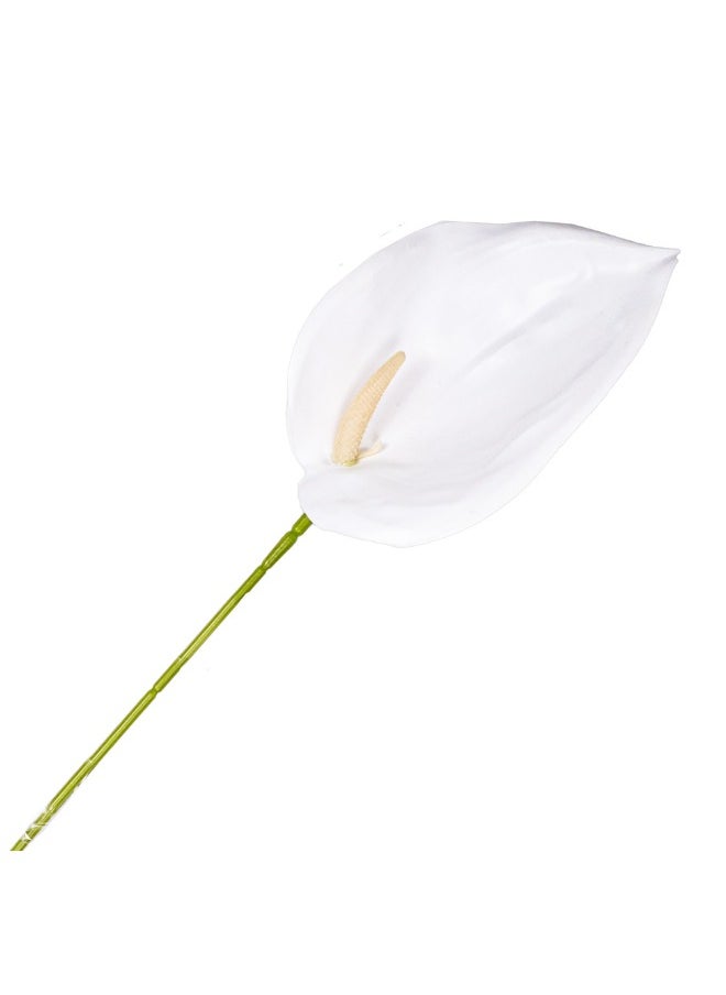 Gulf Flowers Artificial White Anturium – Lifelike Faux Flower for Home, Office, and Event Decor 
