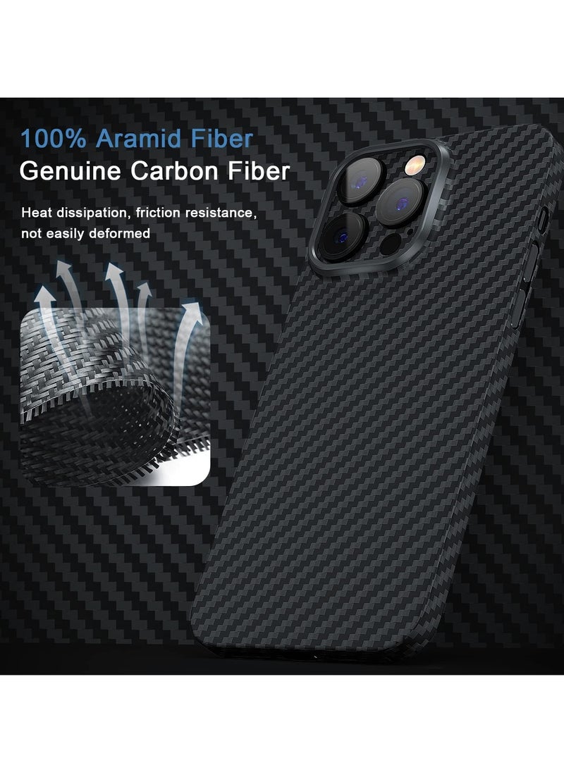 For iPhone 16 Pro Max Case Carbon Fiber, Real Aramid Fiber Sturdy Durable Carbon 0.5 mm Slim Fit for iPhone 16 Pro Max Carbon Fiber Thin Case  - Image 2