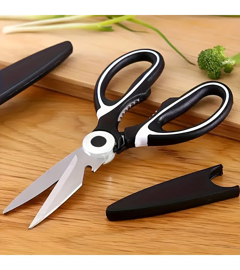 Heavy Duty Stainless Steel Multi-Function Kitchen Scissors Panda Color 1 For Duck Fish Meat Chicken And Pizza - Image 2