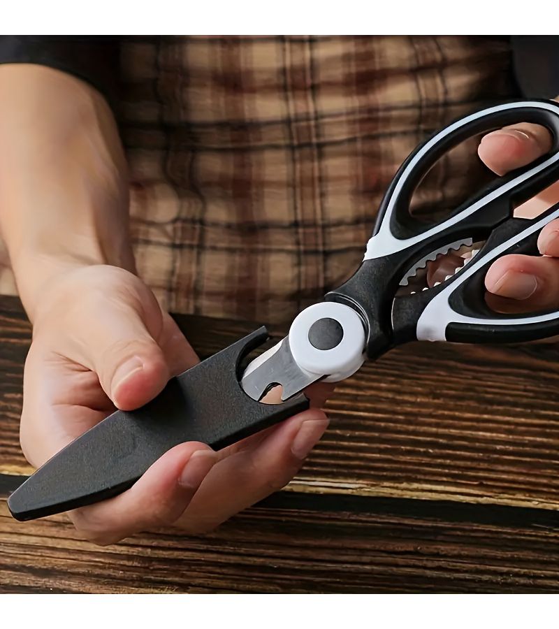Heavy Duty Stainless Steel Multi-Function Kitchen Scissors Panda Color 1 For Duck Fish Meat Chicken And Pizza - Image 5