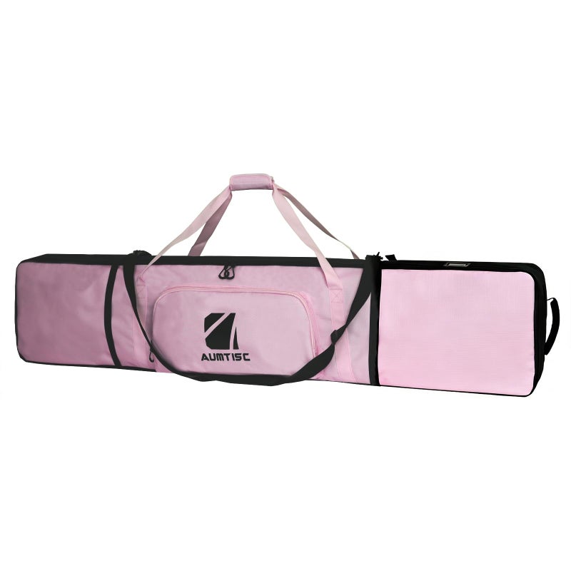 AUMTISC Snowboard Bag for Air Travel, Padded Snowboard Bags, Single Snowboard Bag Case with Storage Pocket, Water Resistant Snow Board Ski Bag, Long Snowboarding Bags with Shoulder Strap, Pink 155cm - Image 1