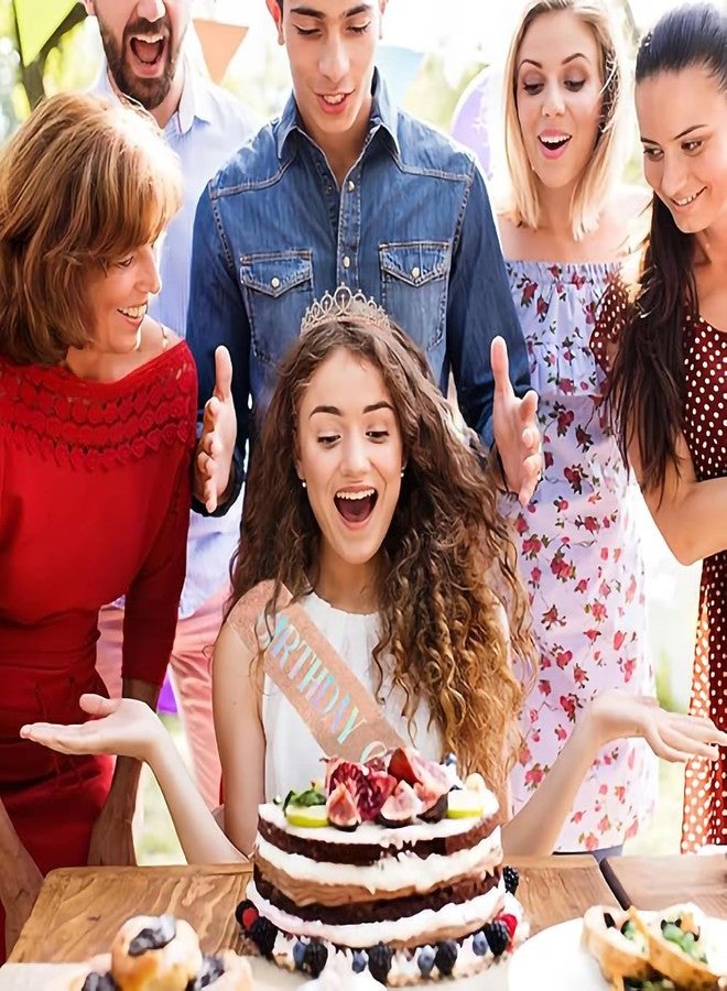 Dkriva طقم وشاح وتاج عيد الميلاد من دكريفا®، تاج ملكة عيد الميلاد للنساء، إكسسوارات حفلات أعياد ميلاد الفتيات، هدايا عيد ميلاد للصديقة المقربة والأخت، قطعتان - Image 4