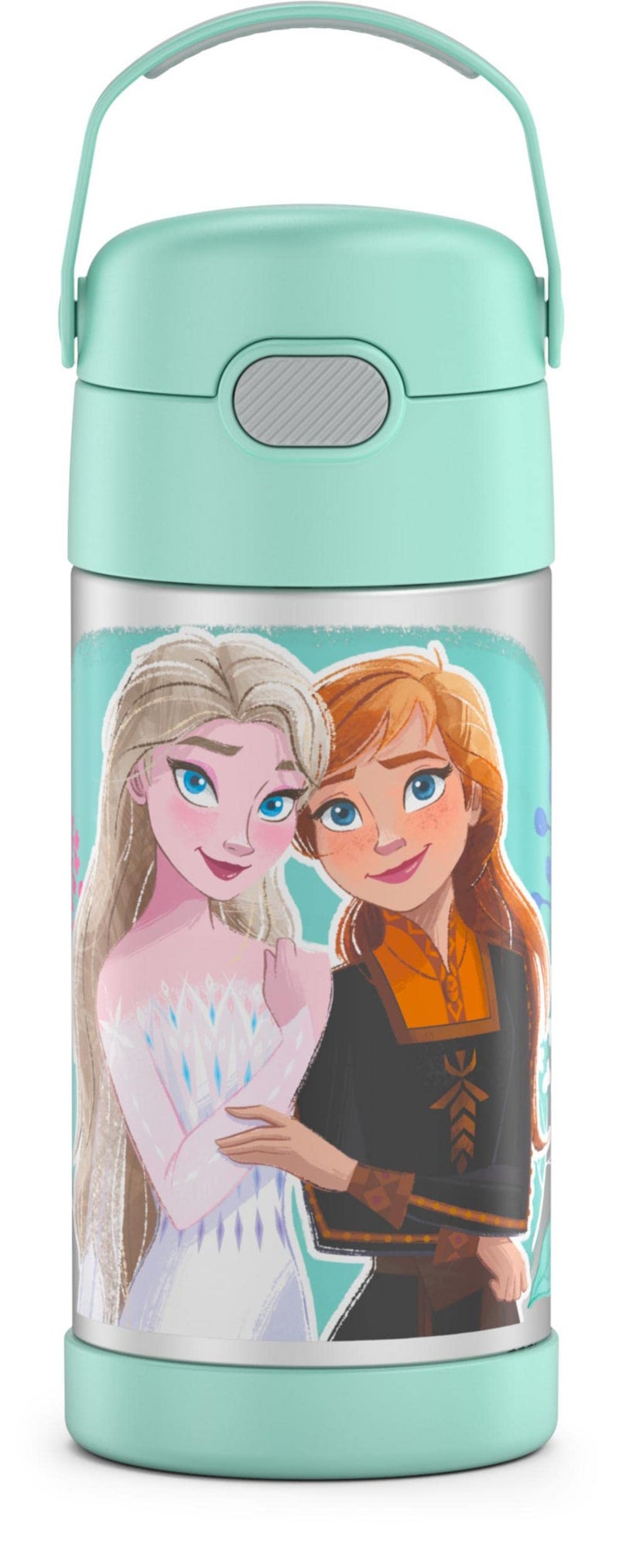 THERMOS زجاجة ماء THERMOS FUNTAINER مع قشة - 12 أونصة - زجاجة ماء للأطفال من الفولاذ المقاوم للصدأ مع غطاء، فروزن 2 - Image 1