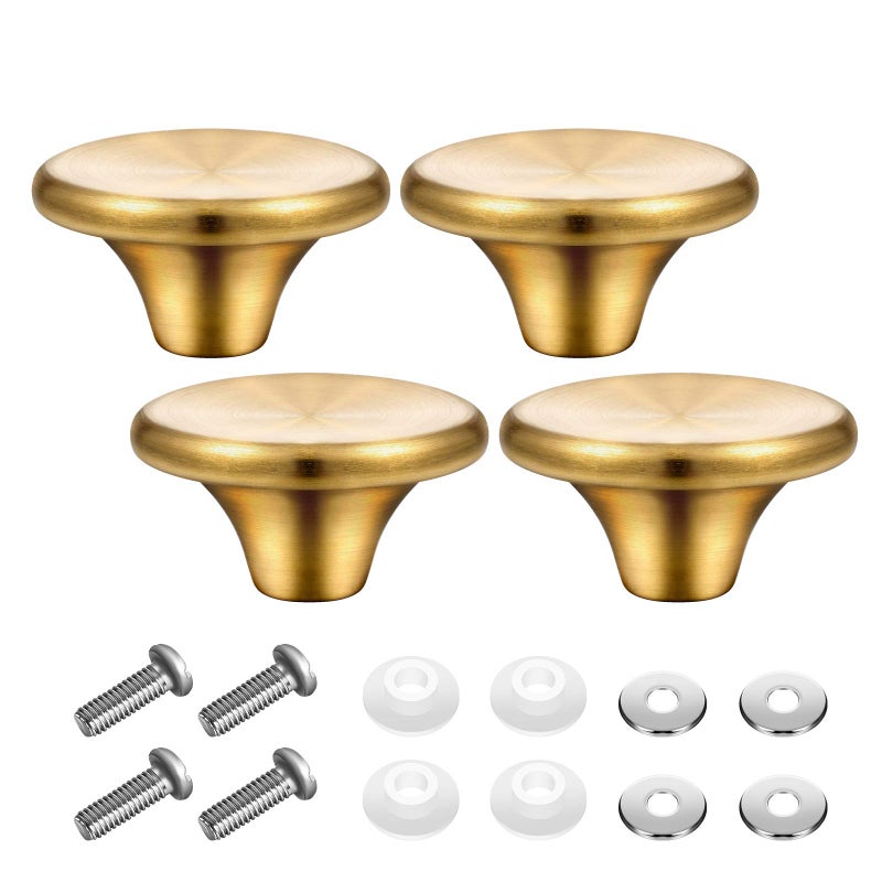 4 Sets Dutch Oven Knob Stainless Steel Replacement Knob Pot Lid Handle Compatible with Le Creuset Aldi Lodge and other Enameled CastIron Dutch Oven Gold