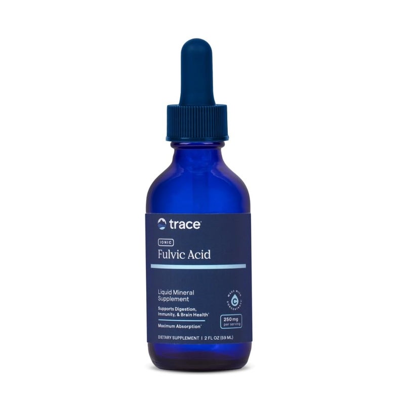 Trace Minerals Ionic Fulvic Acid 250mg Essential Mineral Supplement to Support Hydration Energy Production Aids Muscle Endurance Liquid Supplement for Healthy Digestion 2 fl oz 59 Servings
