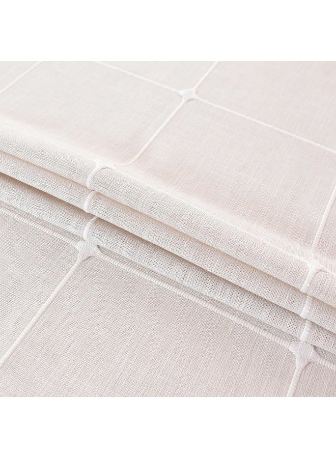 Monibana Plaid Farmhouse Tablecloth Checkered Cotton Linen Heavy Weight Table Covers Cloths - Image 5