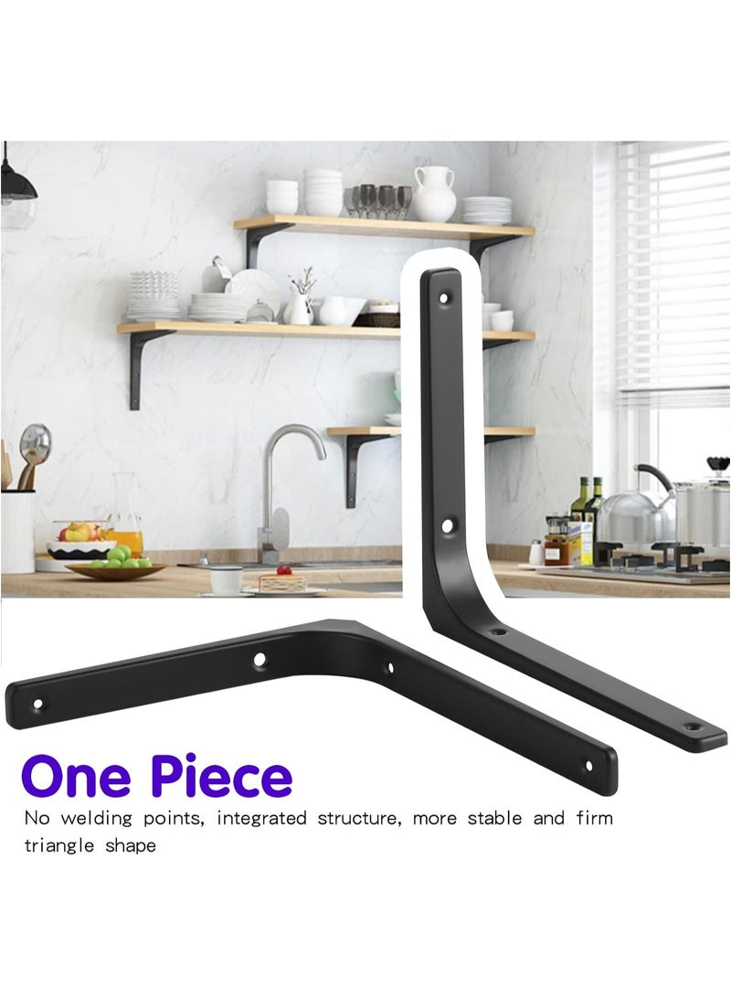 CMGTYYD 4Pcs L-shaped wall bracket - 4 Inch Heavy Duty L Shape Right Angle Corner Brace Bracket for Shelves L Bracket Wall Mounted Shelf Support for Floating Shelves, Bookshelf Wall and Garden Shelf - Image 2