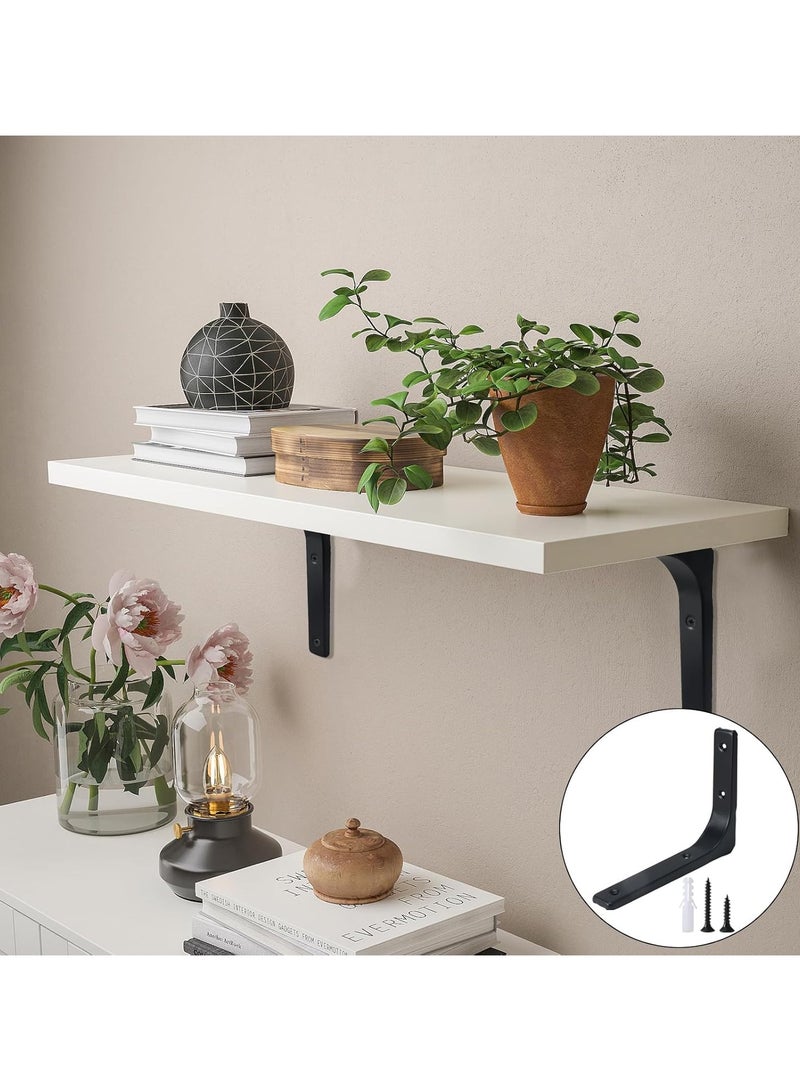 CMGTYYD 4Pcs L-shaped wall bracket - 4 Inch Heavy Duty L Shape Right Angle Corner Brace Bracket for Shelves L Bracket Wall Mounted Shelf Support for Floating Shelves, Bookshelf Wall and Garden Shelf - Image 4