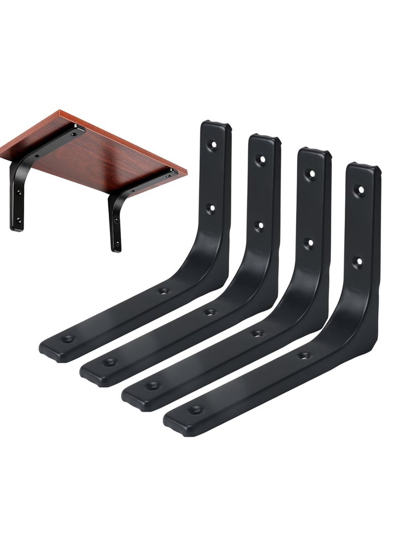 CMGTYYD 4Pcs L-shaped wall bracket - 4 Inch Heavy Duty L Shape Right Angle Corner Brace Bracket for Shelves L Bracket Wall Mounted Shelf Support for Floating Shelves, Bookshelf Wall and Garden Shelf - Image 1