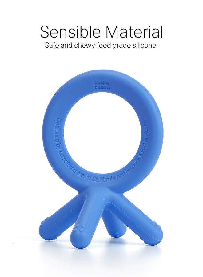 comotomo Natural Feel Baby Bottle 250 ML With Silicone Baby Teether, 3 Months + - Image 2