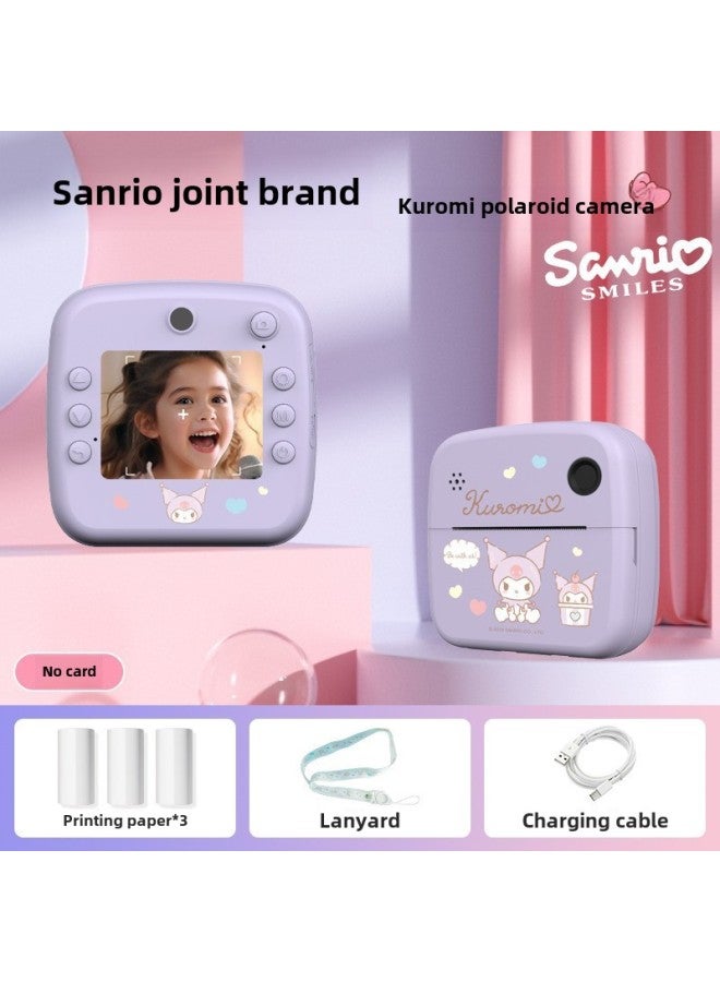 Generic Sanli Joinly Jointed With The Koromi Big Ear Dog Melody Camera Instant To Print Camera Gifts For Children-Color: + Printing Paper * 3 + Lanyard + Charging Cable + Manual  - Image 1