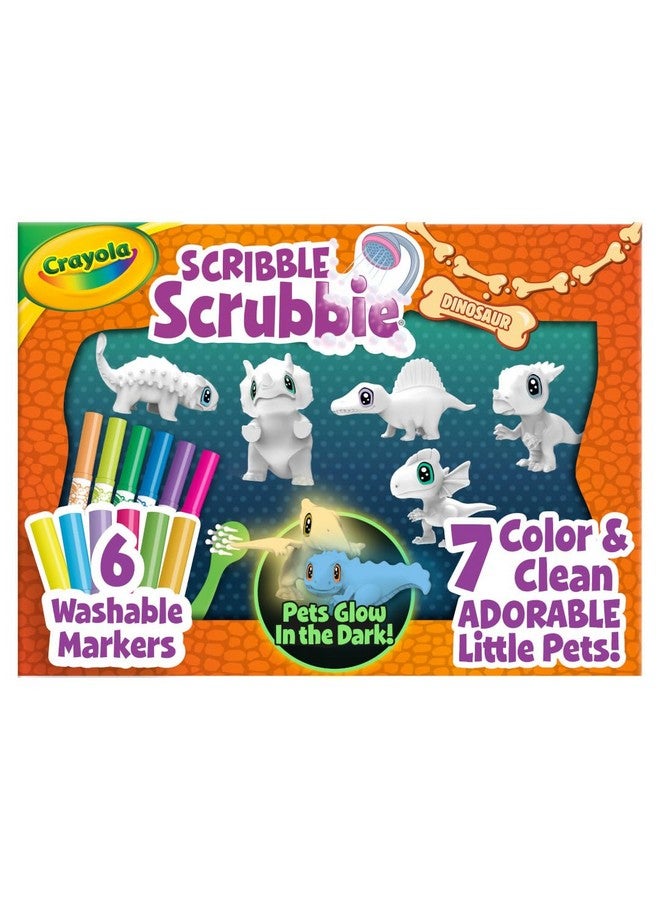 Crayola Scribble Scrubbie Pets Dinosaur Glow Combo Pack, Dinosaur Toys for Kids, Ages 3, 4, 5, - Image 1