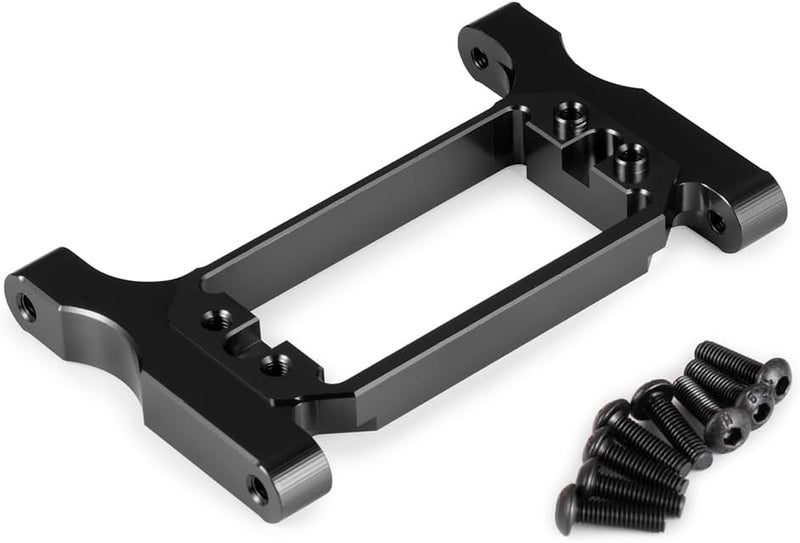 MOHERO Aluminum CNC Front Steering Servo Mount Upgrade Parts for 1/10 Scale TRX-4 Crawler Car (Black) - Image 1