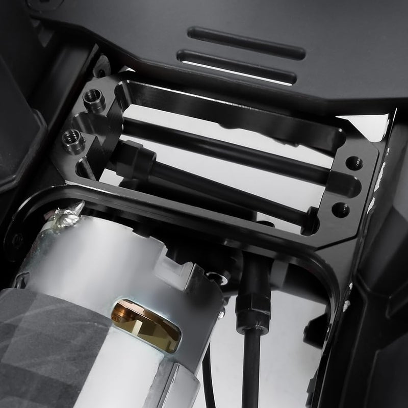 MOHERO Aluminum CNC Front Steering Servo Mount Upgrade Parts for 1/10 Scale TRX-4 Crawler Car (Black) - Image 2