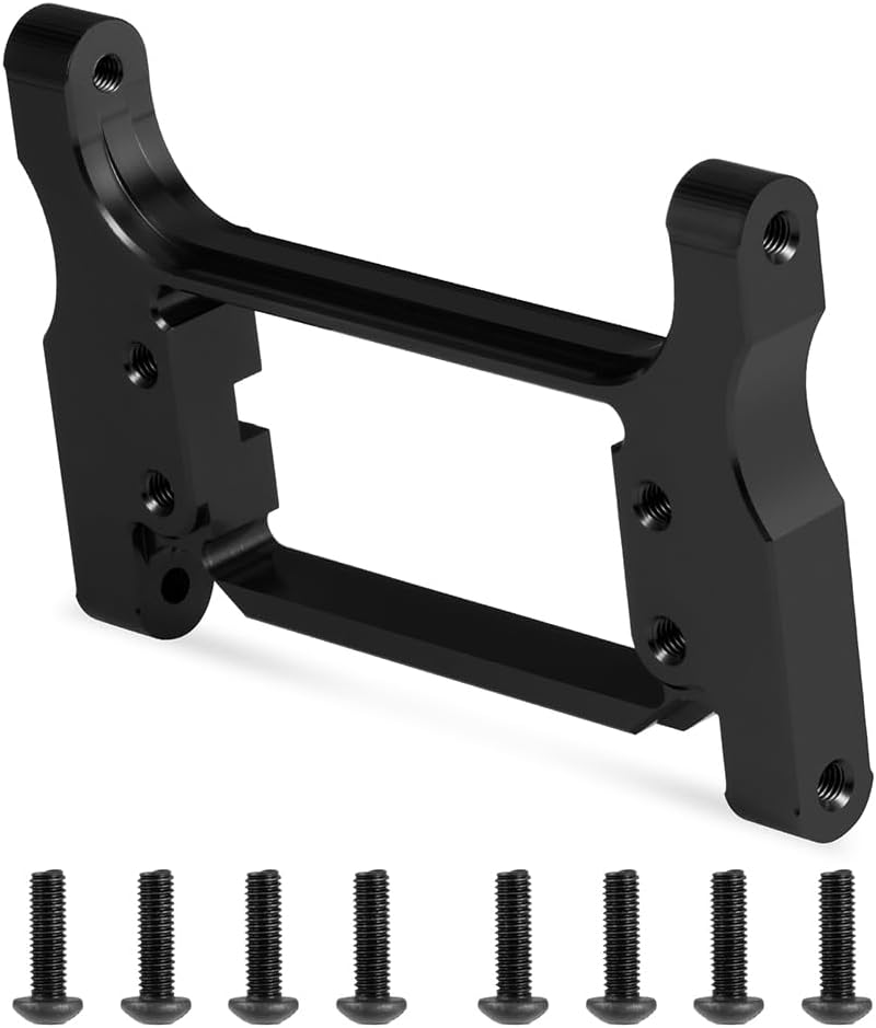 MOHERO Aluminum CNC Front Steering Servo Mount Upgrade Parts for 1/10 Scale TRX-4 Crawler Car (Black) - Image 4