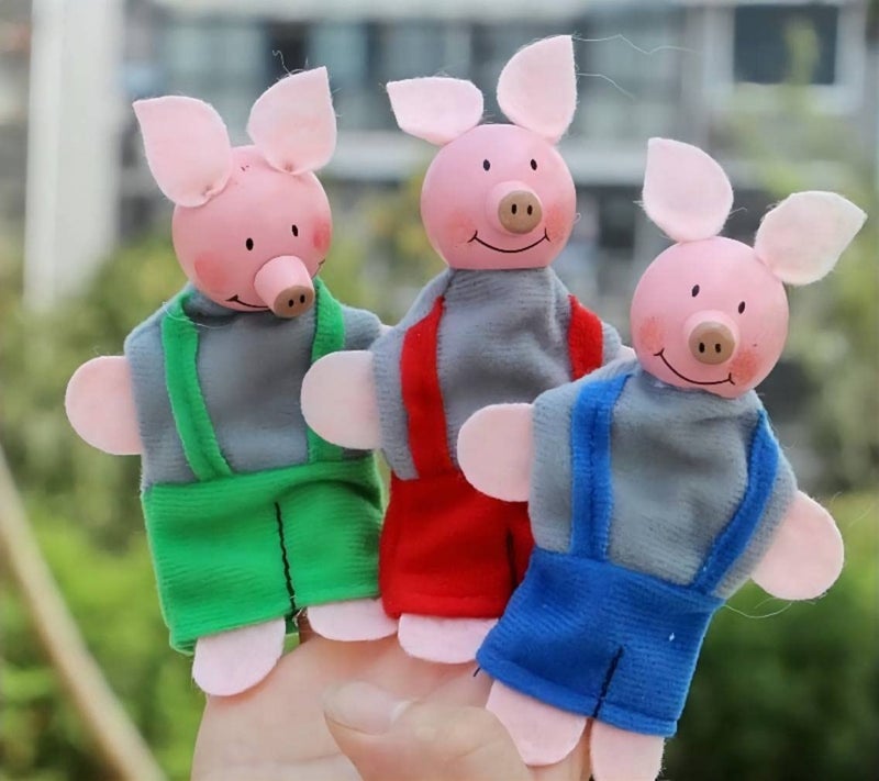 DIY-SCIENCE Little Red Riding Hood Finger Puppet StorytellingToy for Toddlers Kids, Cartoon Puppets Costume for Parent Child Interaction Classroom Role Playing Theater - Image 4