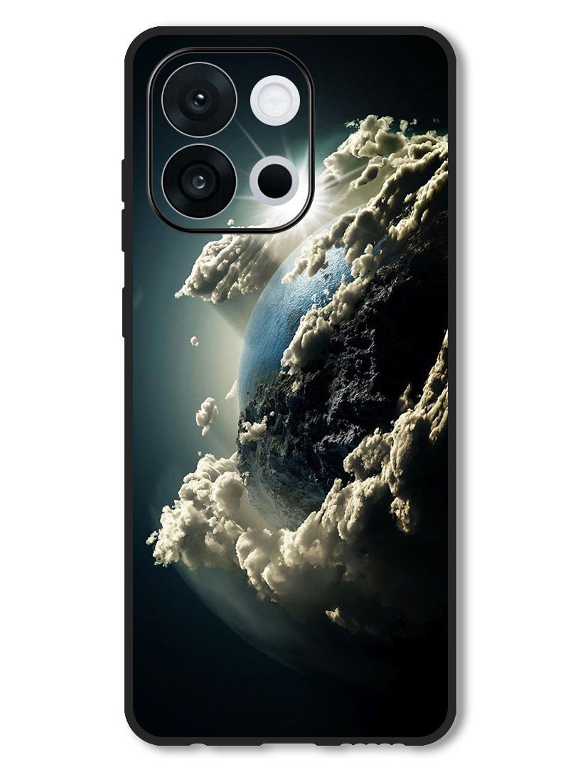 Theodor Case Compatible with OnePlus 13s 6.32 Inch Protection Shockproof Bumper Cover Space Earth Sun - Image 1