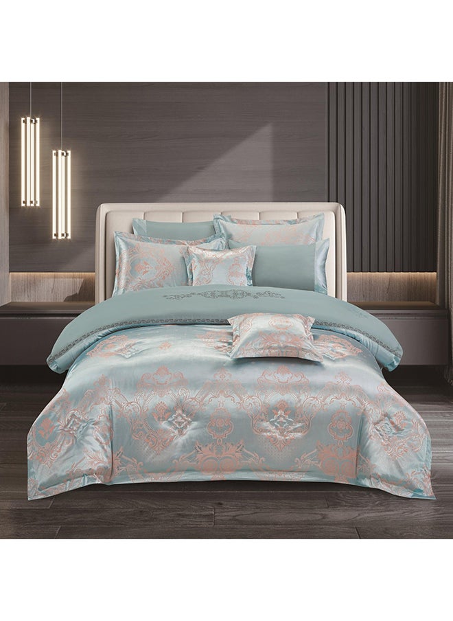 Stargold Comforter Set Extra Soft Lace Jacquard Comforter King Size Microfiber Printed 8 Pieces Set  - Image 1