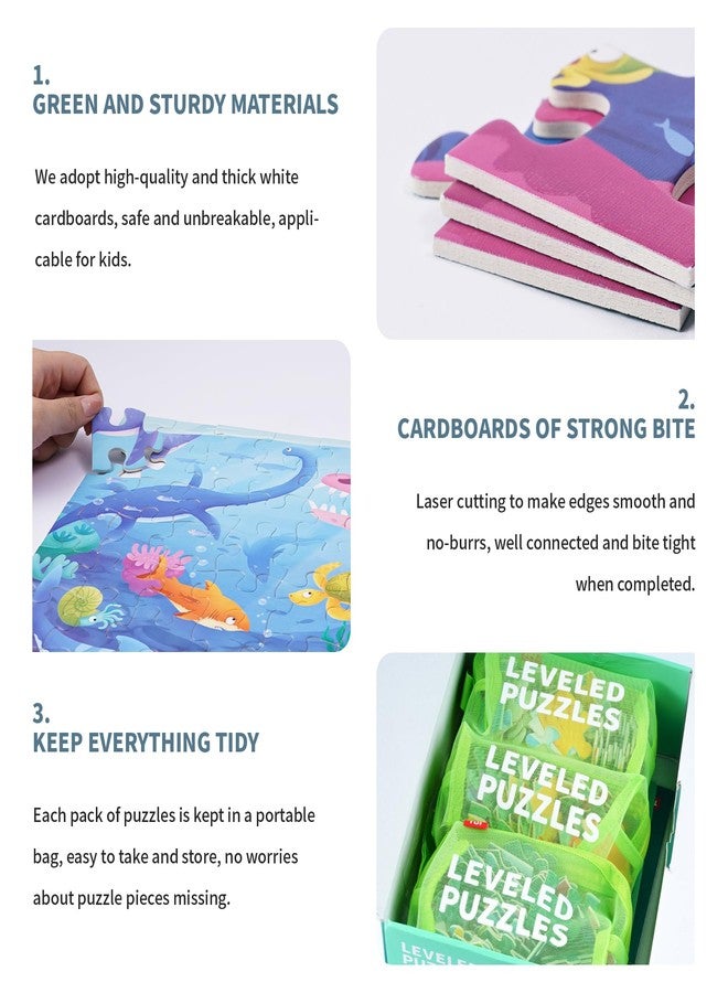 TOI Leveled Puzzles for Kids Aged 3.5 and Up, Toddler Puzzle Preschool Learning Jigsaw Puzzles, Large Pieces Educational Game for Boys Girls, Classic Education Step 4 - Image 4