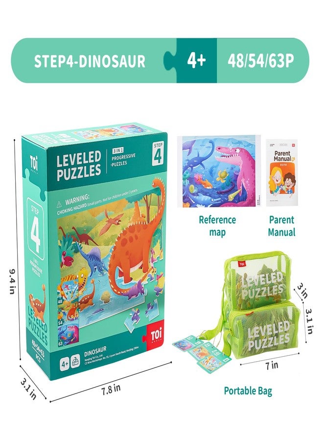 TOI Leveled Puzzles for Kids Aged 3.5 and Up, Toddler Puzzle Preschool Learning Jigsaw Puzzles, Large Pieces Educational Game for Boys Girls, Classic Education Step 4 - Image 3