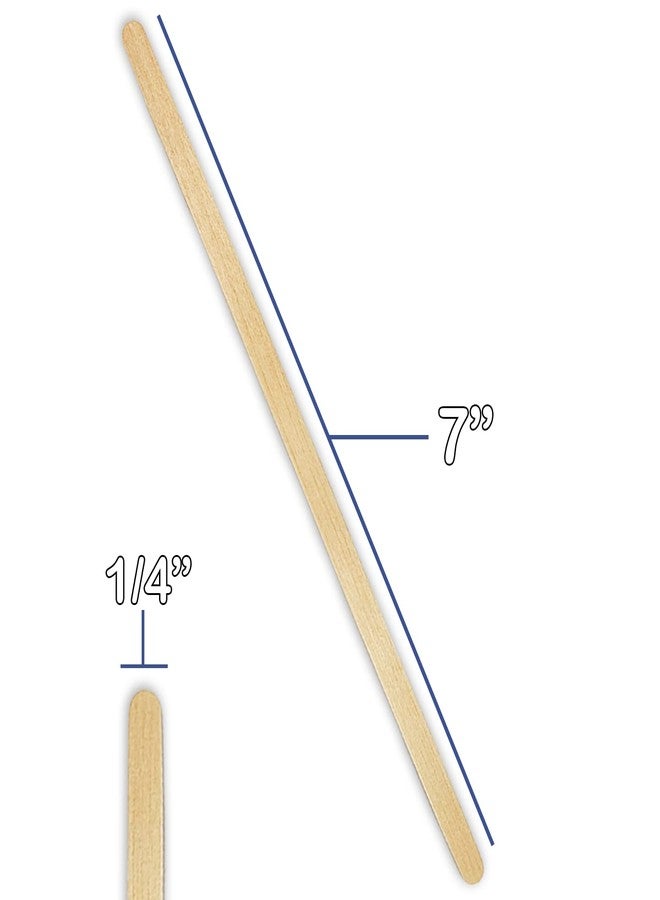 NSI 50 7" Inch Wood (Birch) Paint, Stain, Resin, Epoxy Mixing/Stir Sticks (Pack of 50) Flexible, Rouded Ends - Image 2