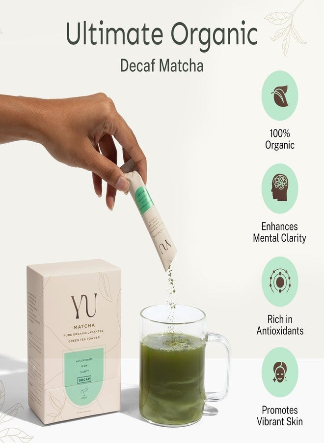 Yu Tea Organic Decaf Matcha Powder Ceremonial Grade, 50 Servings | Rich in Antioxidants & L-Theanine, Low Caffeine | Unsweetened Grade A Japanese Green Tea Powder | Resealable Pouch, 2.65 oz - Image 2